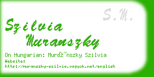 szilvia muranszky business card